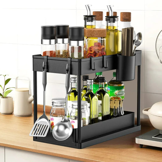 2-Tier Sliding Under-Sink Organizer