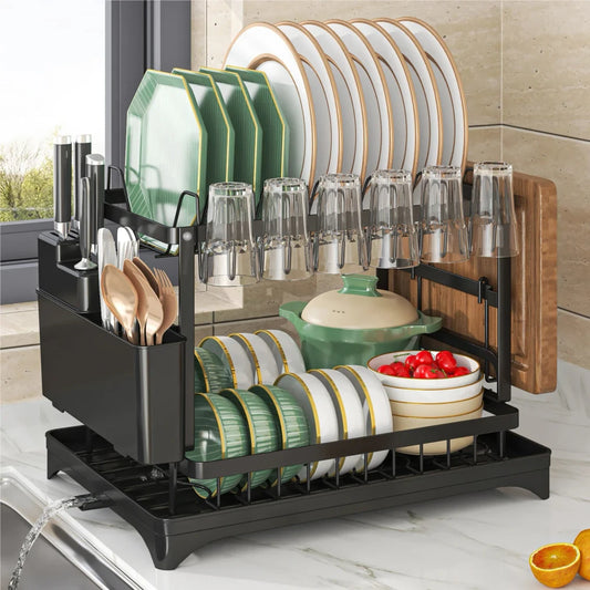 Two Tier Stainless Steel Dish Drying Rack
